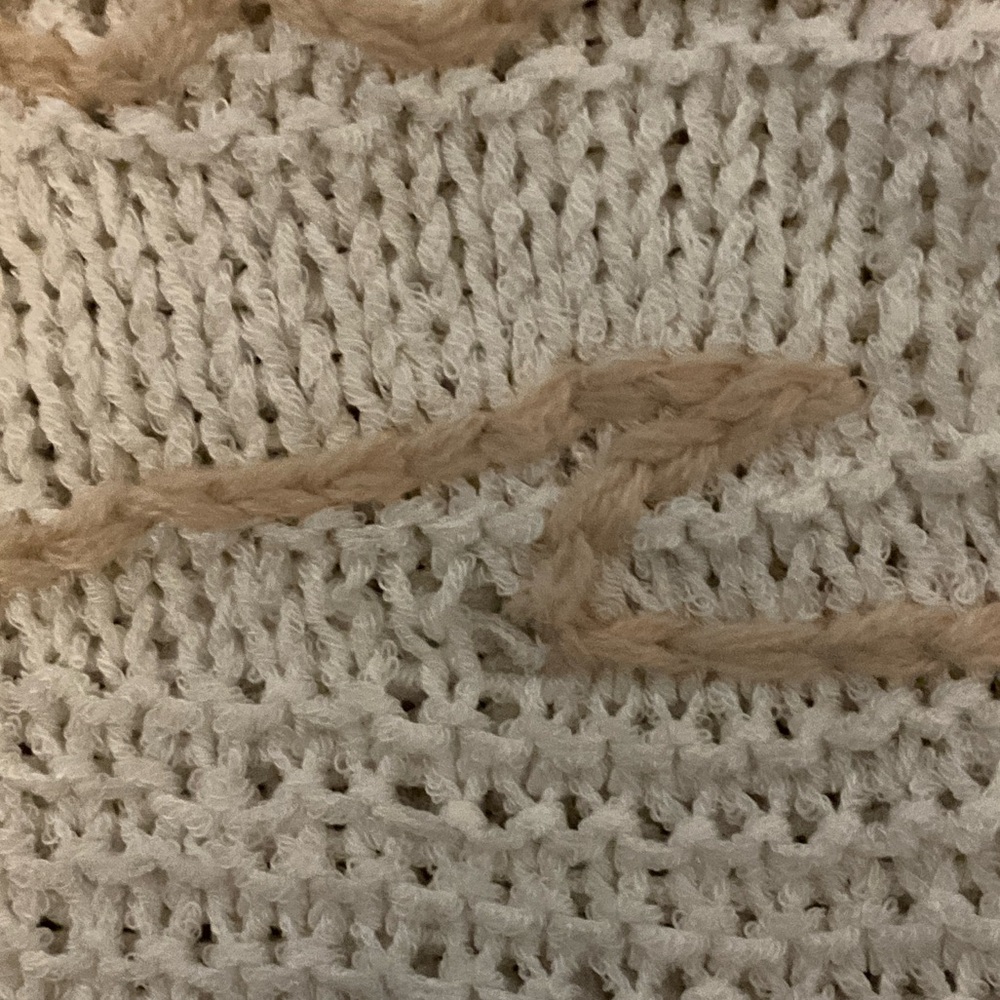 Vintage Havana Cream Sweater with Beige Script - Picture 3 of 4